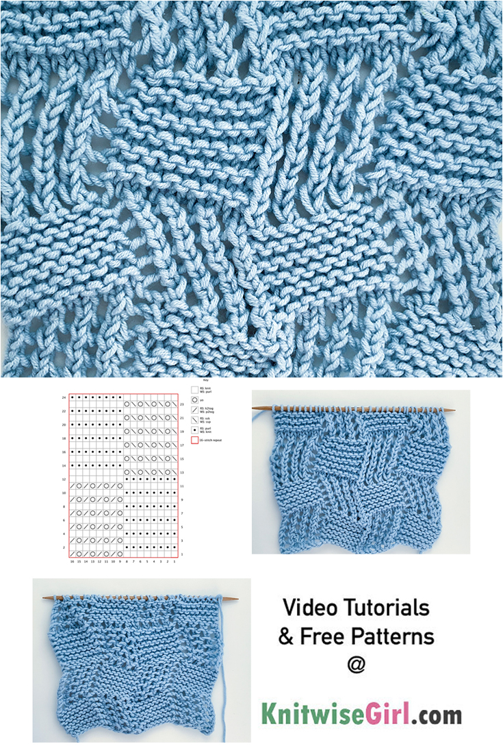 Tilted Blocks | Simple Knitting Stitch Patterns – Knitwise Girl