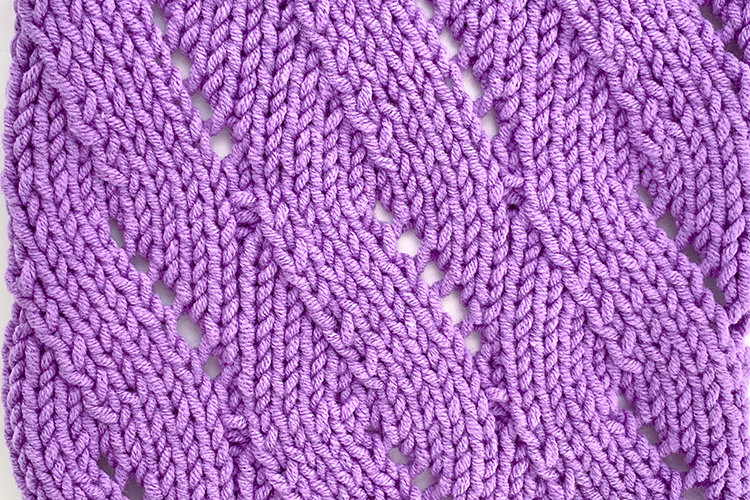 Diagonal Waves | Simple Knitting Stitch Patterns – Knitwise Girl