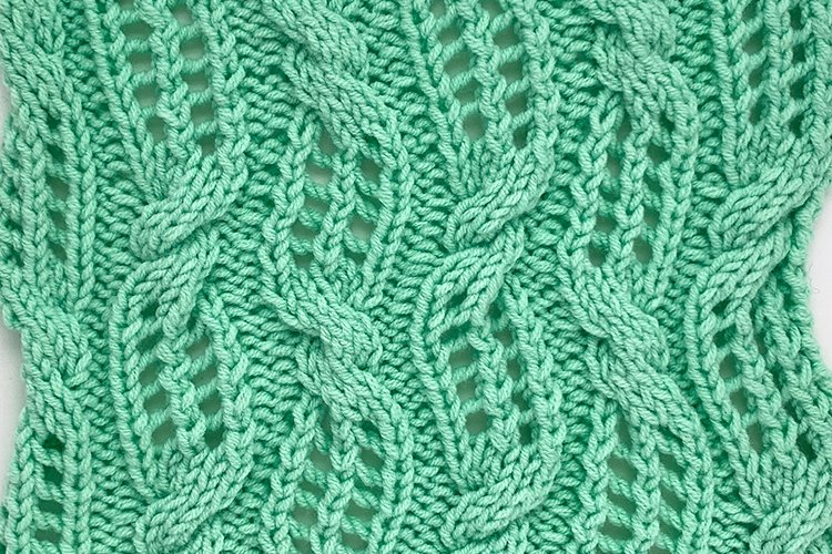 Tilted Lace Cables | Knitting Stitch Patterns – Knitwise Girl