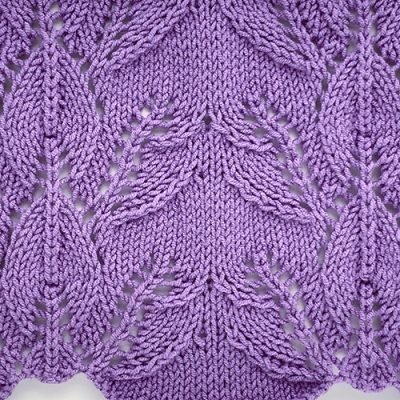 Overlapping Leaves | Knitting Stitch Patterns