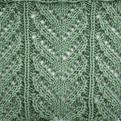 Stacked Lace Arrowheads | Knitting Stitch Patterns